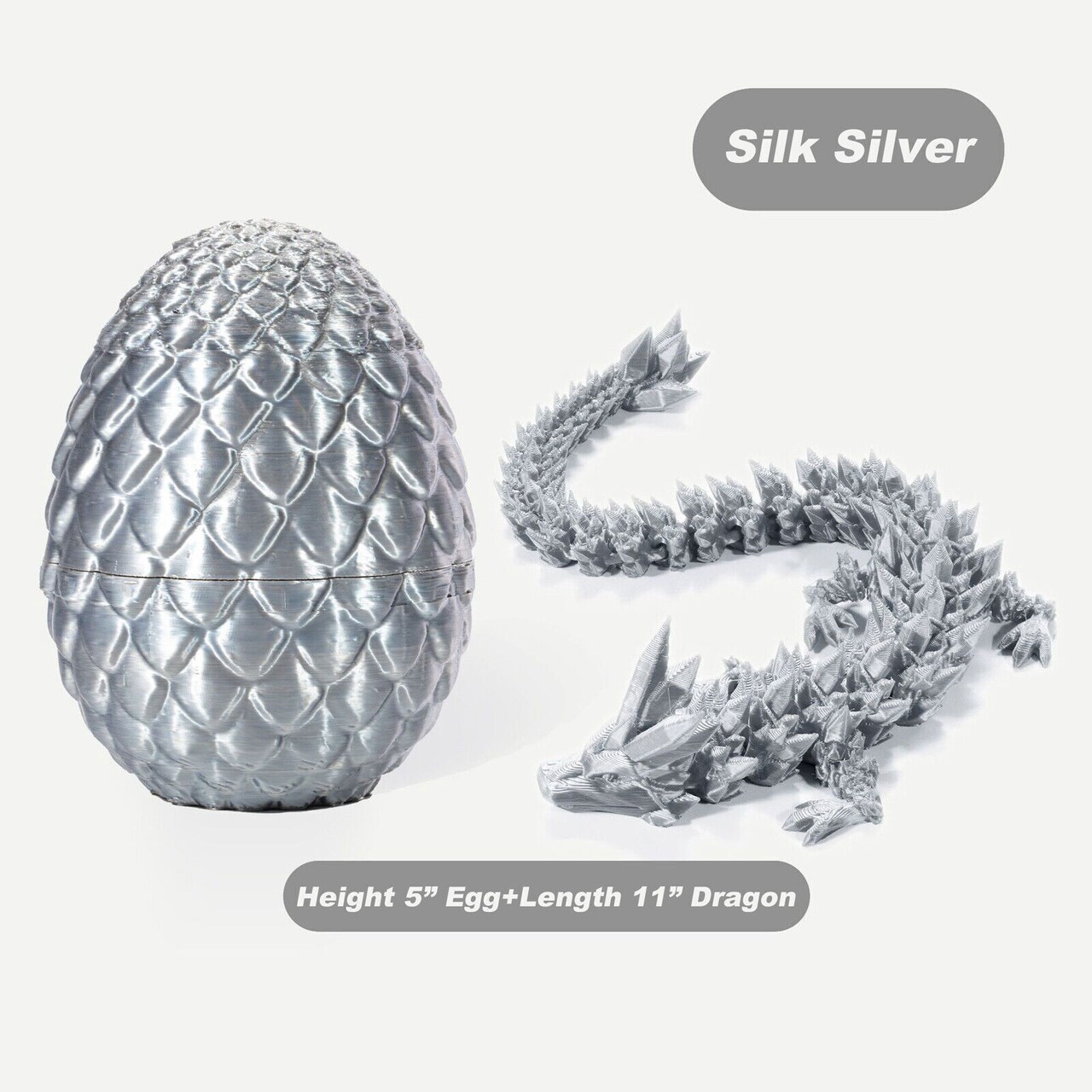 Kitcheniva 3D Printed Dragon in Egg Crystal Full Articulated Fidget Toys